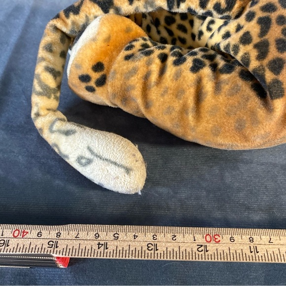 Vintage Anne Geddes Leopard Sleeping Baby Doll Plush Collectable Cat Kitty Toy - Picture 9 of 9
